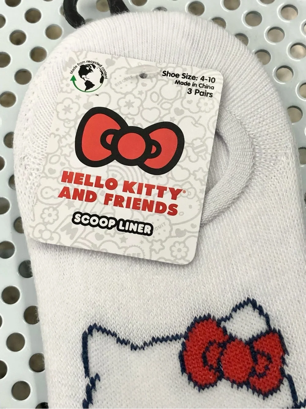 🌶️$5🌶️ NEW HELLO KITTY & Friends Scoop Liner Socks 3-Pack Shoe Size 4-10 Women's